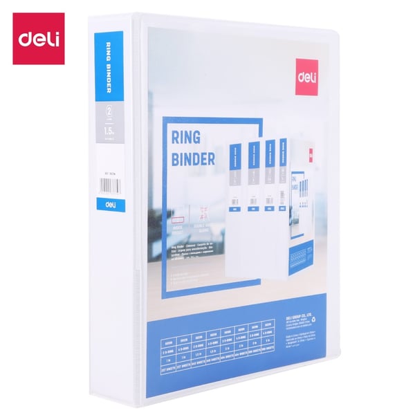 Deli Pp 1.5in 2 D-ring View Binder A4 Deli Pp 1.5in 2 D-ring View Binder A4
