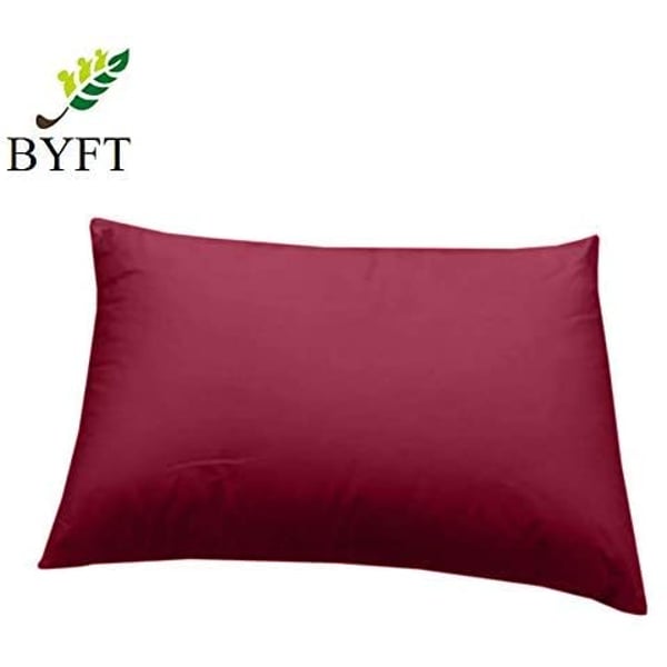 BYFT Orchard Bed Sheet and 2 pillow cases, Set of 3 (Single Flat, Maroon)