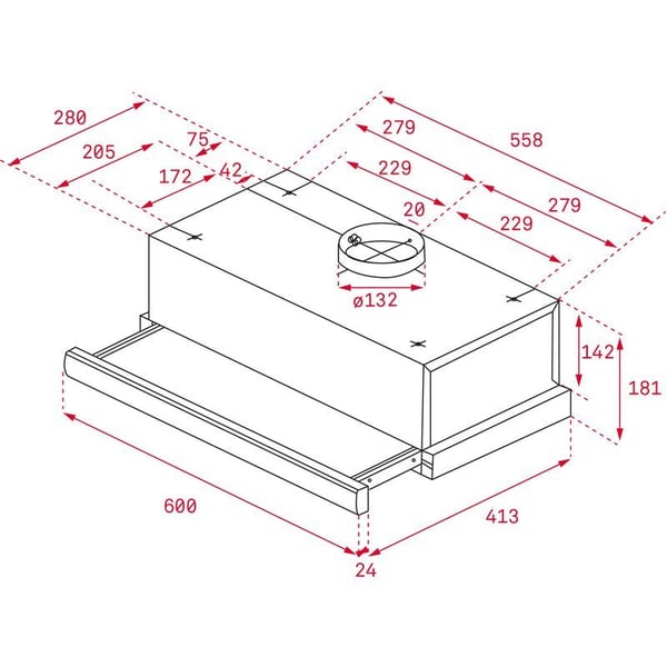 TEKA TL 6310 60cm Pull-out Hood with doble motor turbine and 2 speeds TEKA TL 6310 60cm Pull-out Hood with doble motor turbine and 2 speeds