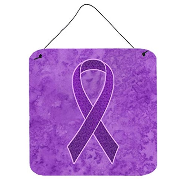 Caroline's Treasures An1207Ds66 Purple Ribbon For Pancreatic And Leiomyosarcoma Cancer Awareness Wall Or Door Hanging Prints, 6X6, Multicolor Caroline's Treasures An1207Ds66 Purple Ribbon For Pancreatic And Leiomyosarcoma Cancer Awareness Wall Or Door Hanging Prints, 6X6, Multicolor