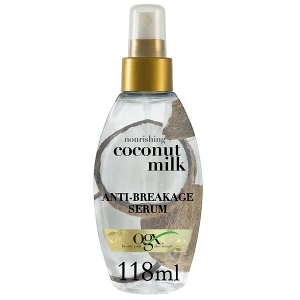 OGX Hair Serum Nourishing + Coconut Milk Anti-Breakage Serum Spray 118ml OGX Hair Serum Nourishing + Coconut Milk Anti-Breakage Serum Spray 118ml
