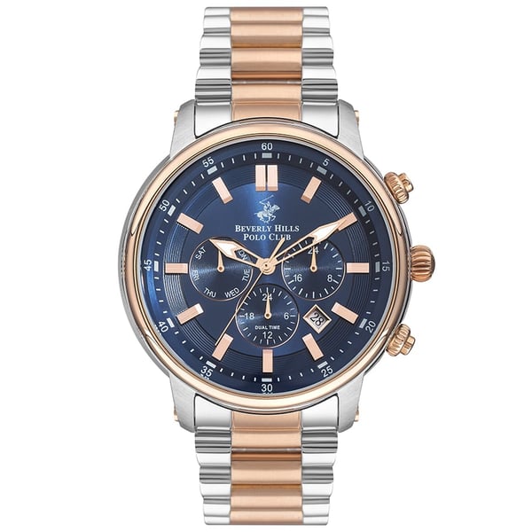 BEVERLY HILLS POLO CLUB Men's Multi Function Dark Blue Sunray Dial Watch - BP3254X.590