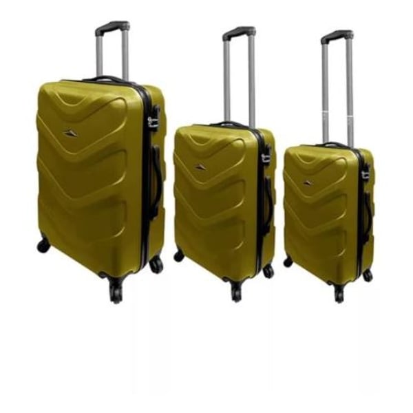 Highflyer Vice Series Trolley Luggage Bag Gold 3pc Set TH-VICE-3PC