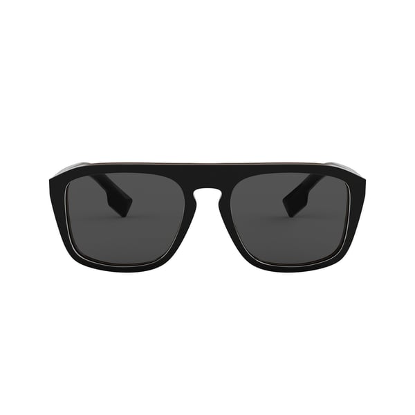 Burberry Shiny Black/White Plastic Men BU-4286-379887-55 Sunglasses