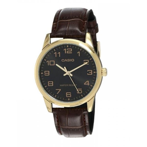 Casio Brown Leather Men Watch MTP-V001GL-1BUDF