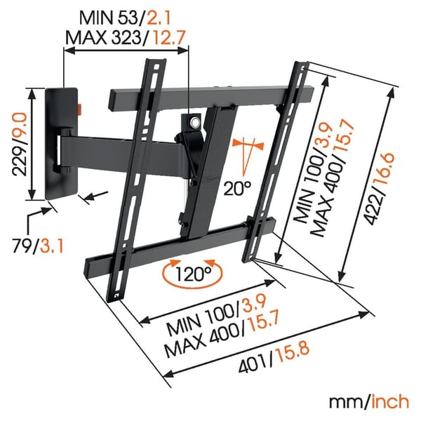Vogels WALL 3225 Full-Motion TV Wall Mount