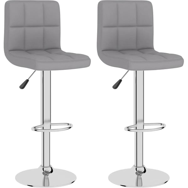 Vidaxl Bar Stools 2 Pcs Light Grey Fabric Vidaxl Bar Stools 2 Pcs Light Grey Fabric