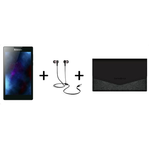 lenovo tab 2 a7 30 tablet android 4 4 wifi 3g 16gb 1gb 7inch black jbl earphone samsonite a7 folio case