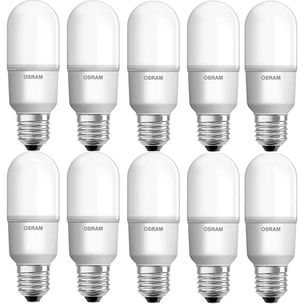 Osram Led E27 Bulb Pack Of 10 Warm White Yellow, 9w