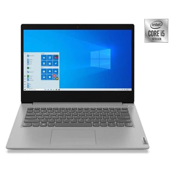 Lenovo IdeaPad 3 14IML05 Laptop - Core i5 1.6GHz 8GB 256GB 2GB Win10 14inch FHD Platinum Grey Arabic/English Keyboard