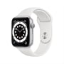 Apple Watch Series 6 GPS 44mm Silver Aluminum Case with White Sport Band