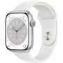 Apple Watch Series 8 GPS 45mm Silver Aluminum Case with White Sport Band - Regular