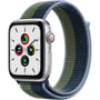Apple Watch SE GPS+Cellular 44mm Silver Aluminium Case Abyss Blue/Moss Green Sport Loop - Middle East Version