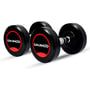 Sparnod Fitness Round Rubber Coated Dumbbells 12.5KG Each X 2 Metal Handle For Strength Training And Body Workout