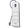 Belkin 6-Outlet Surge Protection Strip + 2 X 2.4 Amp Usb Charge, 2M, White