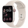 Apple Watch SE GPS + Cellular 40mm Starlight Aluminum Case with Starlight Sport Band - Regular