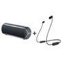Sony SRS-XB22/B EXTRA BASS Portable Bluetooth Speaker Black + Sony WIC200 Headphone