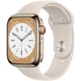 Apple Watch Series 8 GPS + Cellular 45mm Gold Stainless Steel Case with Starlight Sport Band - Regular