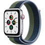 Apple Watch SE GPS+Cellular 40mm Silver Aluminium Case Abyss Blue/Moss Green Sport Loop - Middle East Version