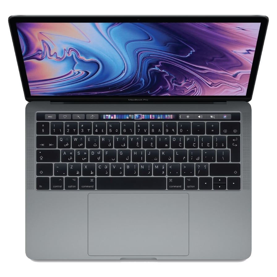 MacBook Pro 13-inch with Touch Bar and Touch ID (2018) – Core i5 2.3GHz 8GB  256GB Shared Space Grey English/Arabic Keyboard – Middle East Version